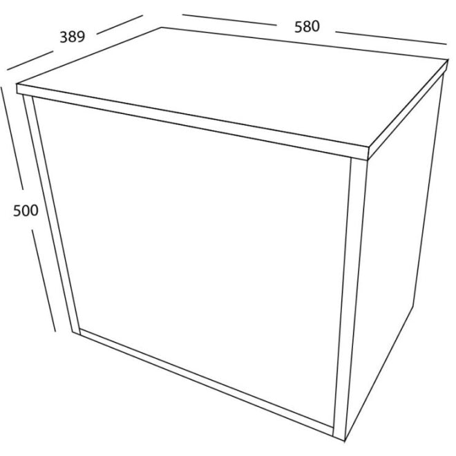 Alfreda 600mm Sonoma Oak Wall Hung Vanity Unit