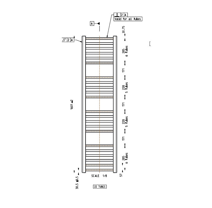 Brushed Brass 1600 x 400mm Towel Radiator Ladder Rail Bathroom