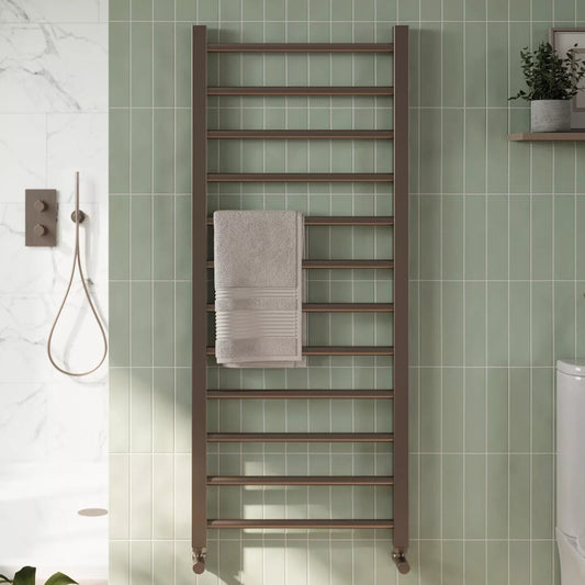 800 x 500mm Brushed Bronze Towel Radiator