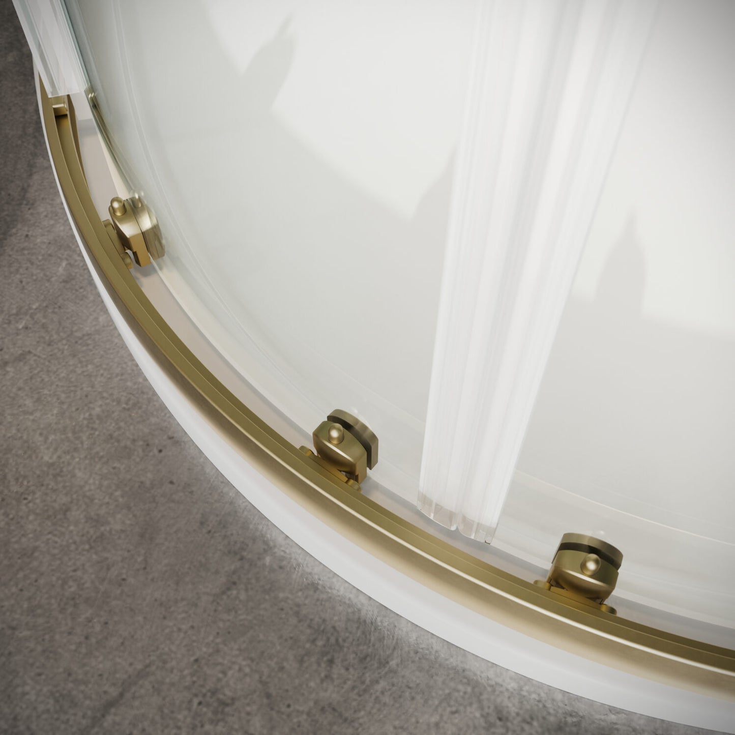 SL6 Brushed Brass Double Door Quadrant 800×800