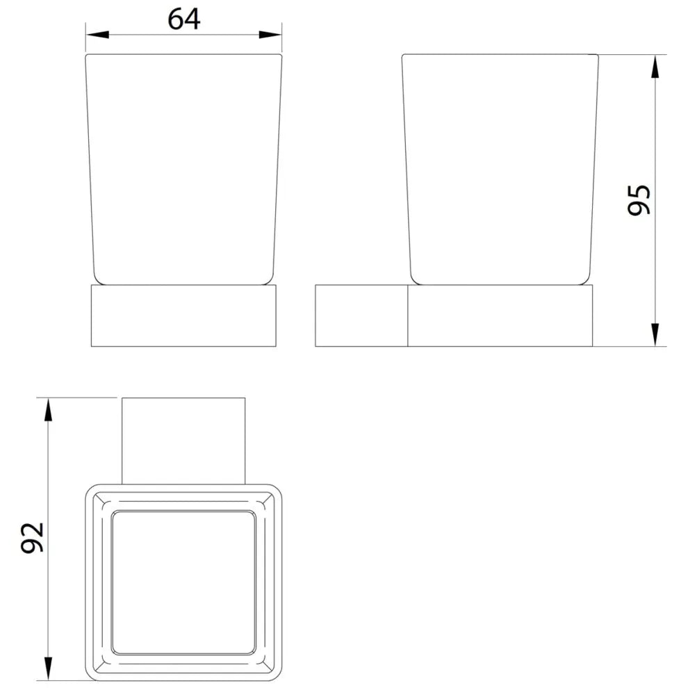 Aroma Tumbler Holder Brushed Brass BRASSACC-001