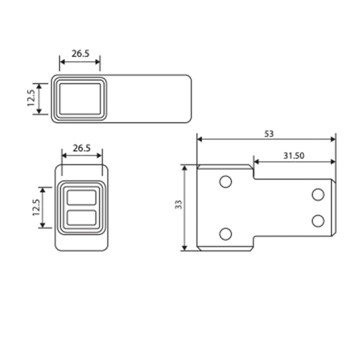 S8 Brass Joining Piece Join for 2 Panels - Brushed Brass