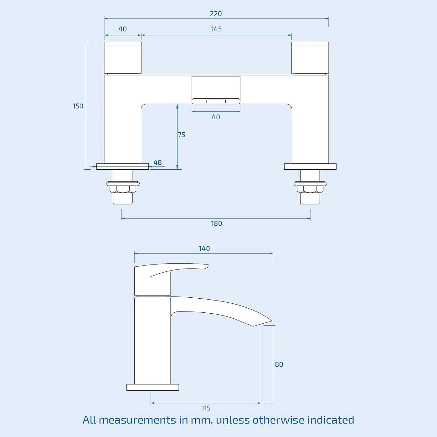 Modern Chrome Bathroom Suite with Thermostatic Shower Kit, Bath & Basin Mixer Taps, Wastes & Screen