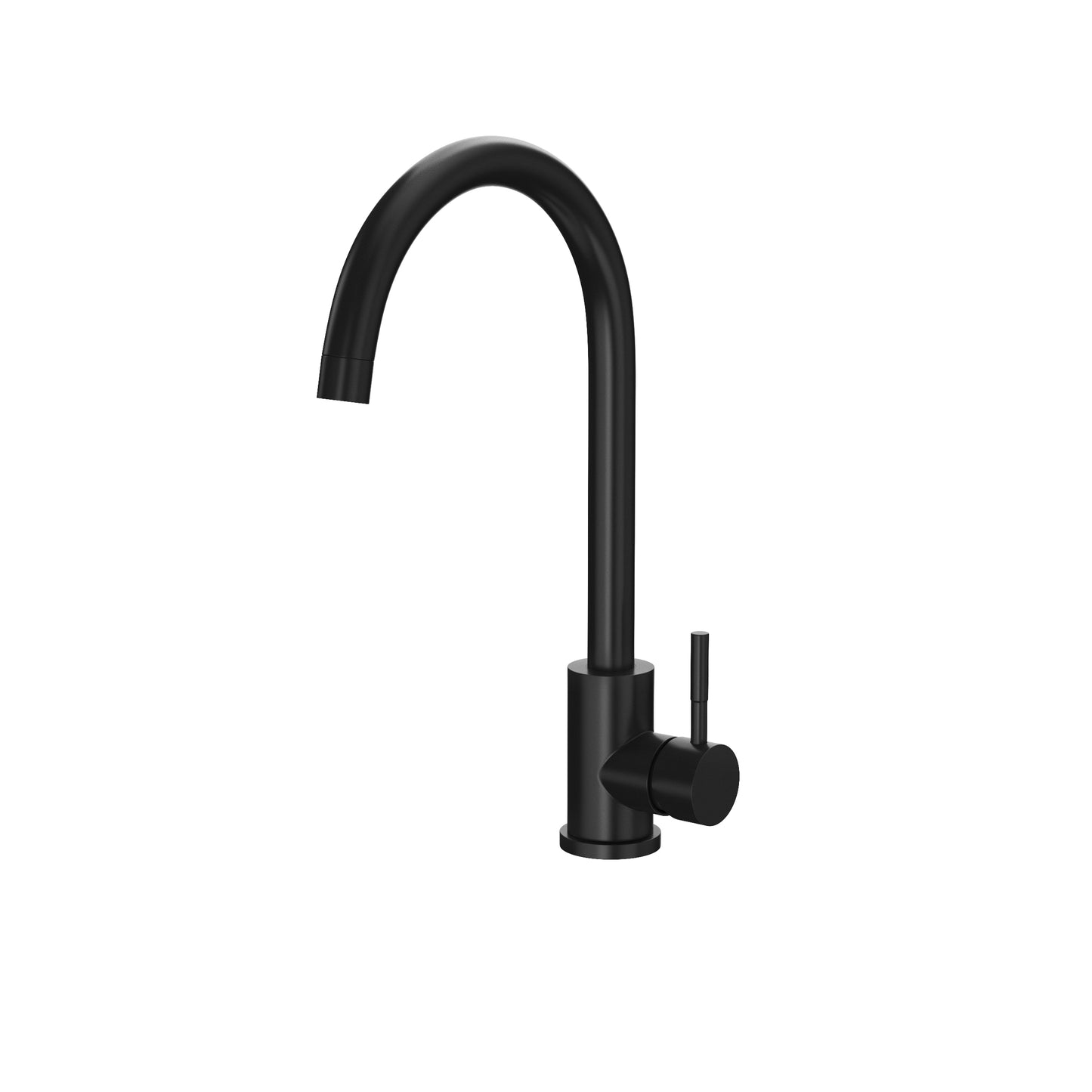 Bronx Matt Black Mono Kitchen Tap with Waste and Overflow Covers