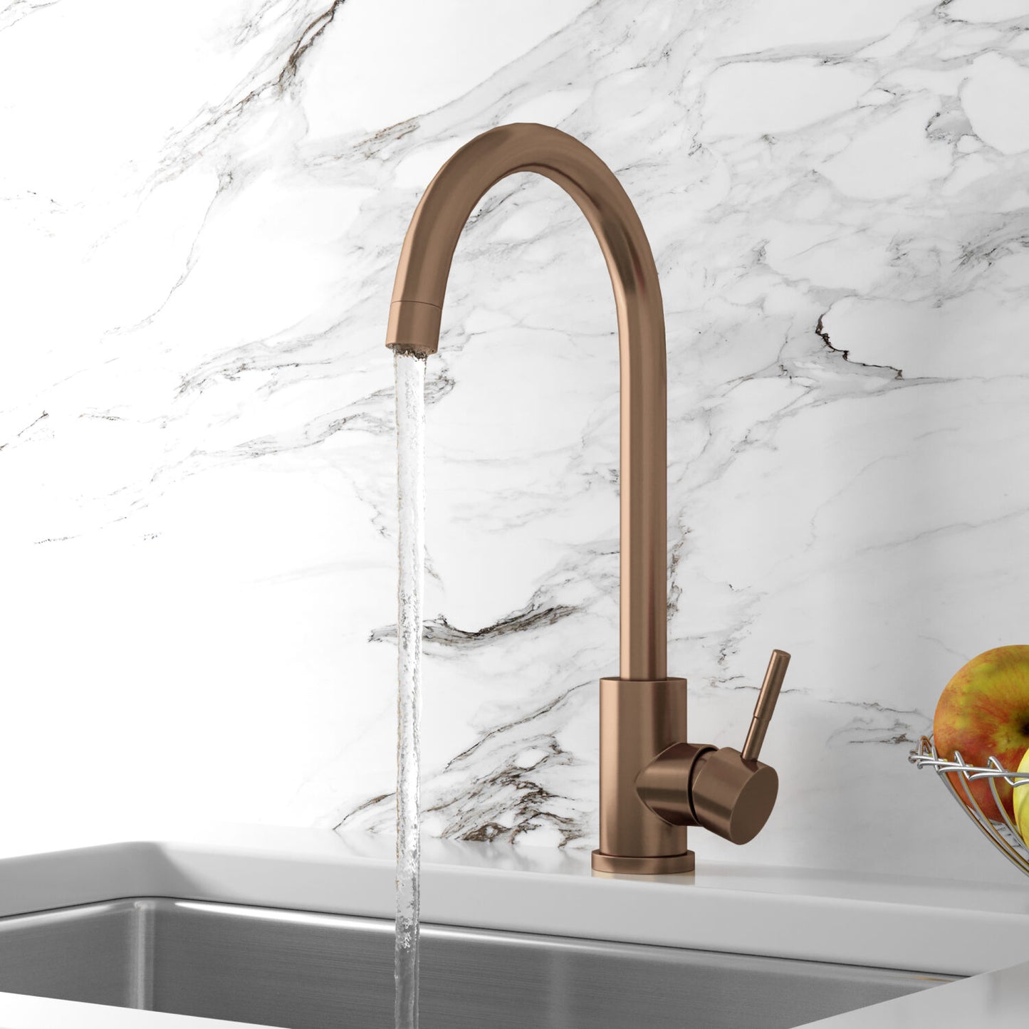 Bronx Brushed Bronze Kitchen Sink Mixer Tap