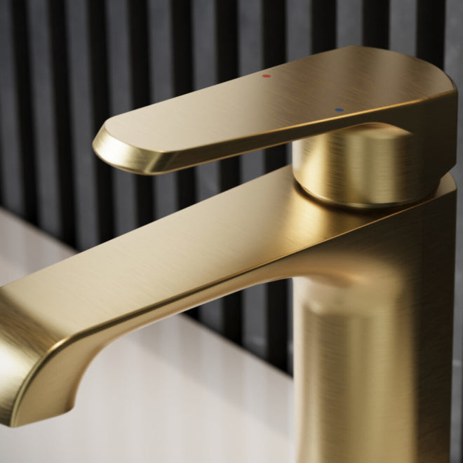 Hanna Brushed Brass Mono Basin Tap