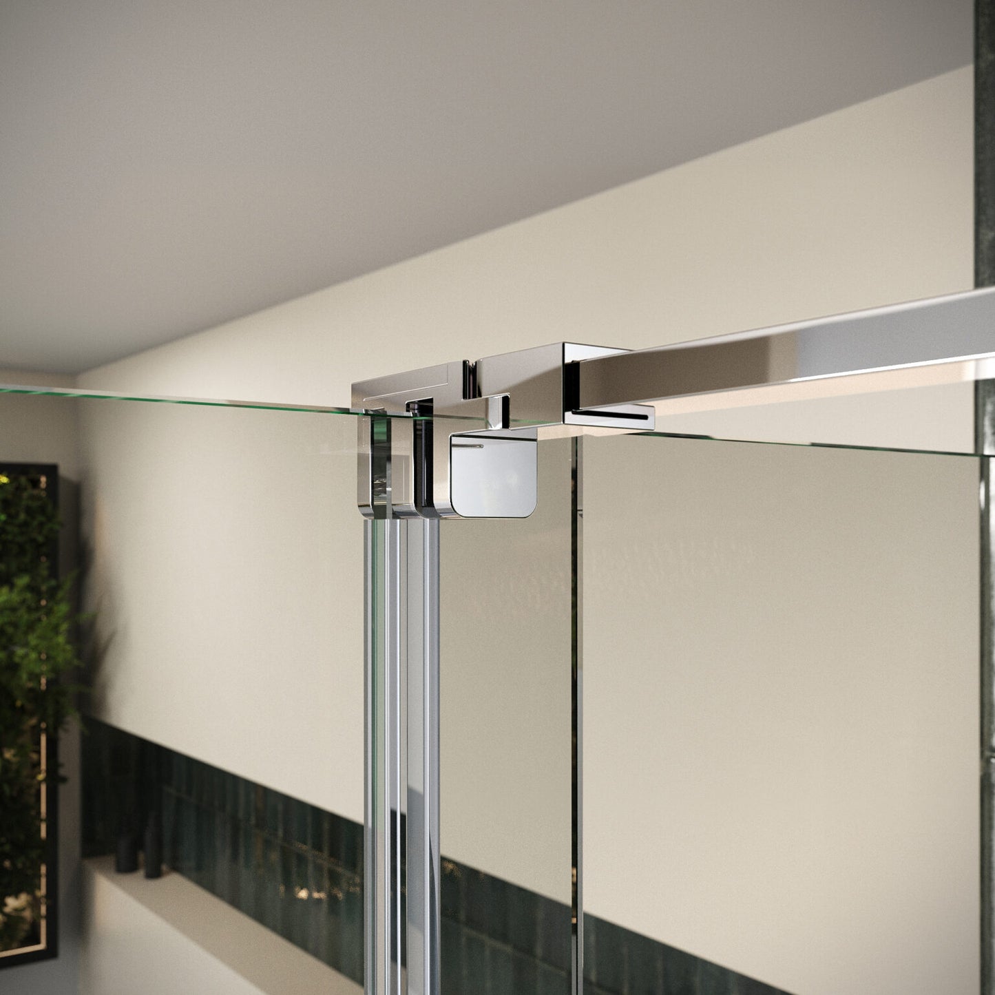 Movement 1000mm Sliding Shower Door in Brushed Brass