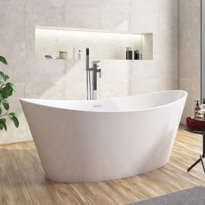 Scudo Muro Freestanding Bath Shower Mixer Tap
