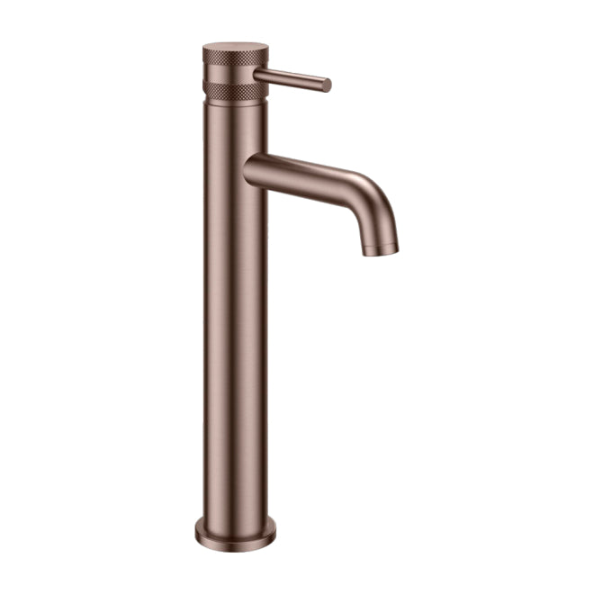 Apres Brushed Bronze Tall Mono Basin Mixer Tap