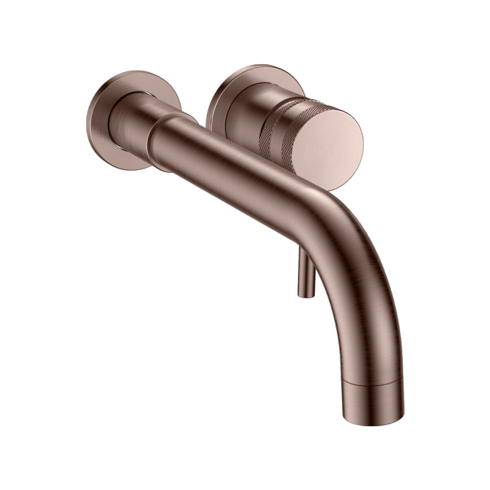 Apres Wall Mounted Basin and Bath Tap Brushed Bronze