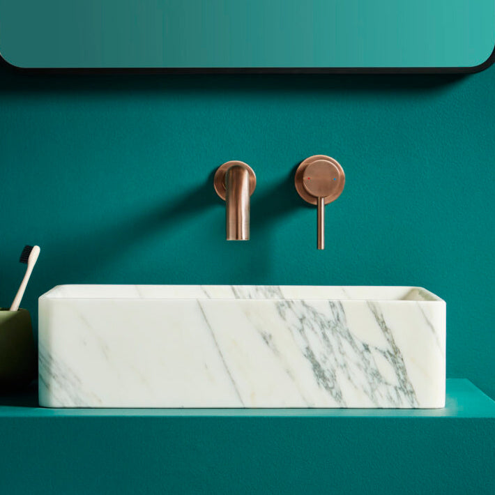 Apres Wall Mounted Basin and Bath Tap Brushed Bronze