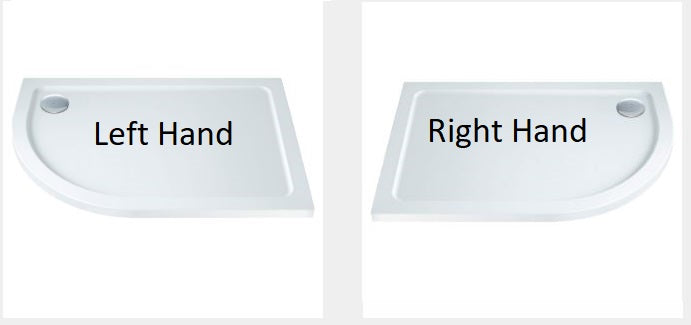 Scudo Shires - 1000 x 800mm - Offset Quadrant Stone Resin Shower Tray - Right Handed