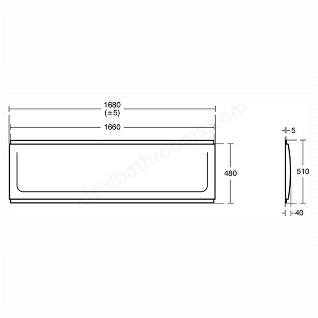 Armitage Shanks 1700mm Universal Front Bath Panel - S090501
