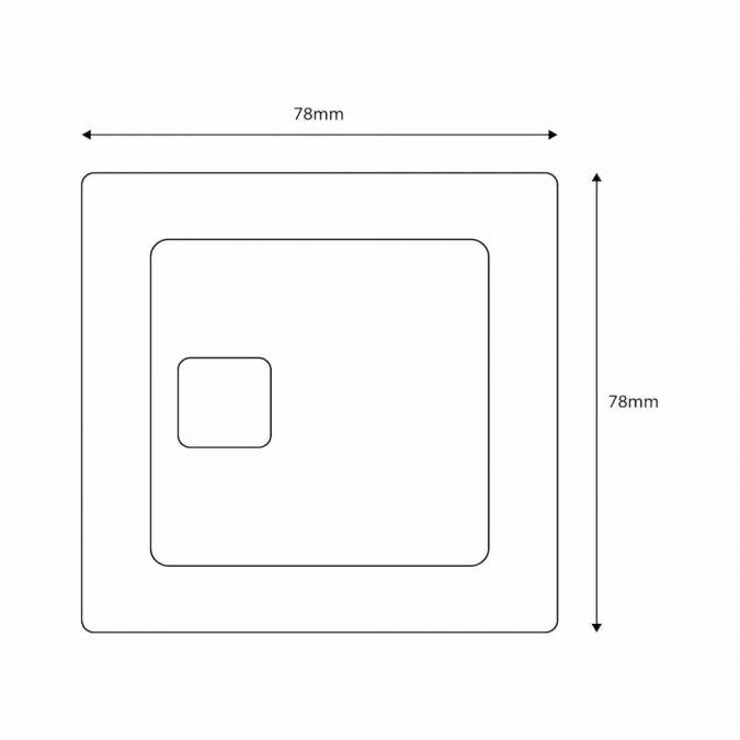 Square Brushed Bronze Dual Flush Button SQUARE-CISTERN-BRONZE