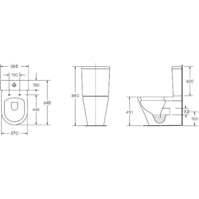 Line Rimless Closed Back Rimless Toilet Inc Soft Close Seat