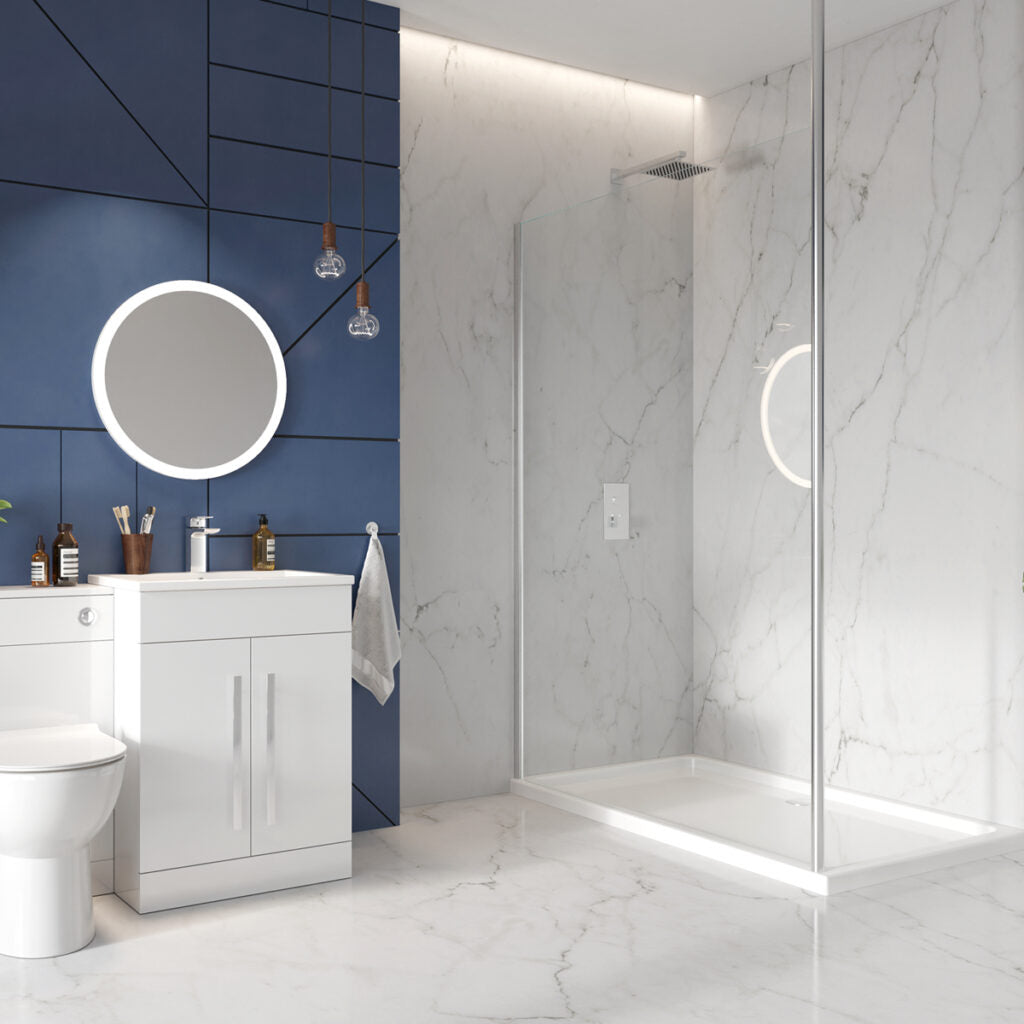 SL8 Wetroom Shower Screen 760mm - Chrome
