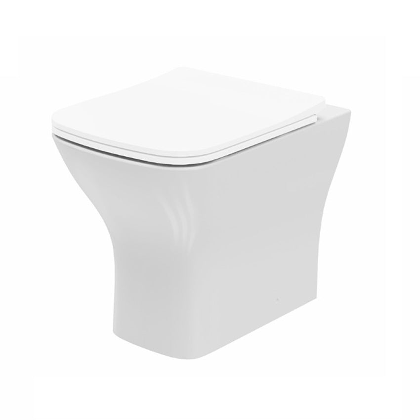 House Square Back to Wall Pan Inc Soft Close Seat - White
