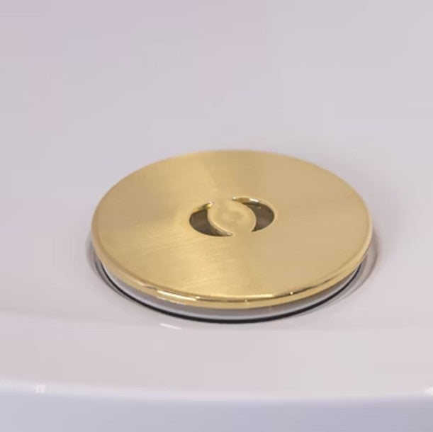 TOP-FIX Easy Fit Shower Tray Waste 90mm with Elbow - Brass Finish