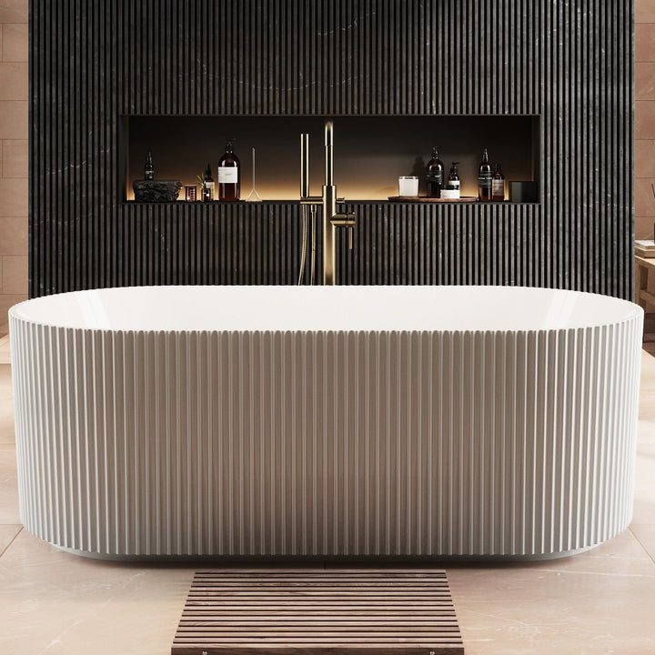 Corso A-Maze 1700 x 800mm Fluted Freestanding Bath