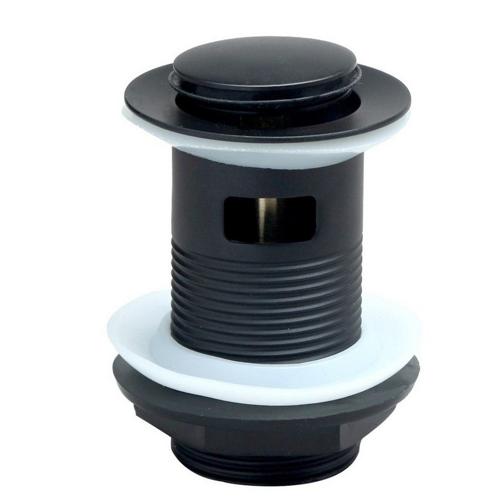Black Round Slotted Sprung Basin Waste