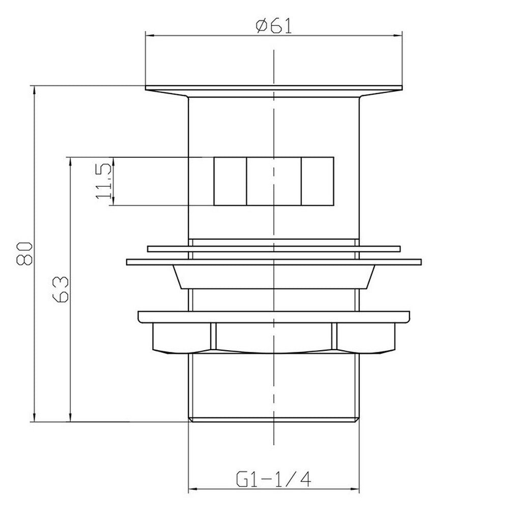 Black Round Slotted Sprung Basin Waste