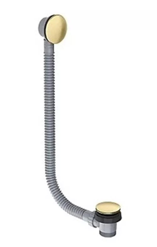 Brushed Brass Shower Kit Rigid Riser Over Head Rainfall & Brushed Brass Tap Pack