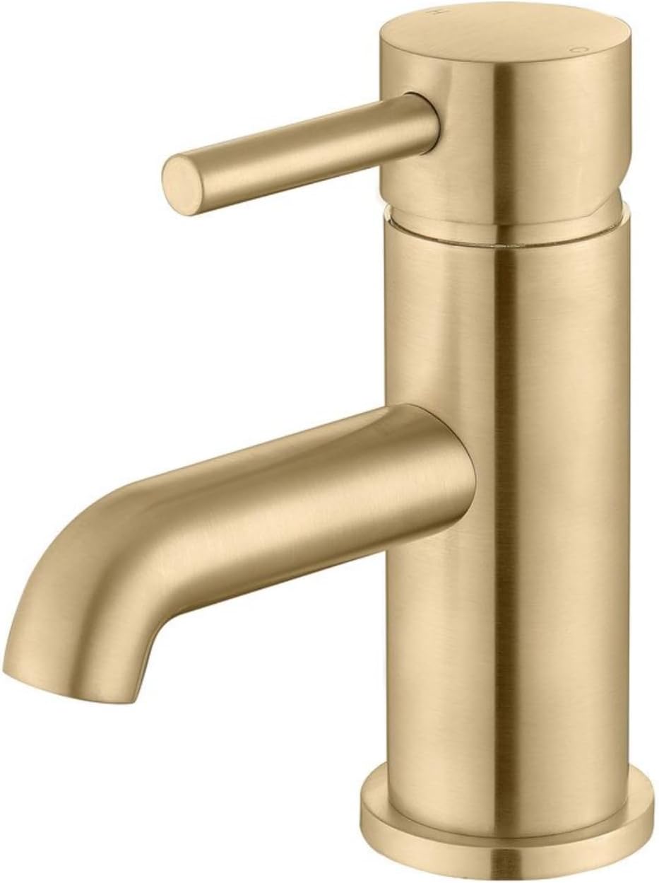 River Brushed Brass Basin Mixer Tap