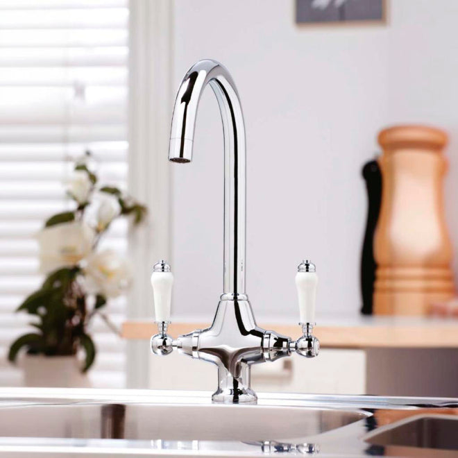 Traditional Kitchen Mixer Tap - Chrome