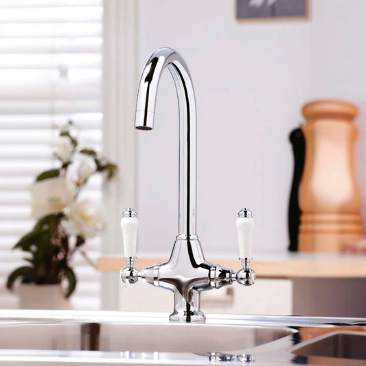 Knaresborough Traditional Lever Kitchen Tap Chrome