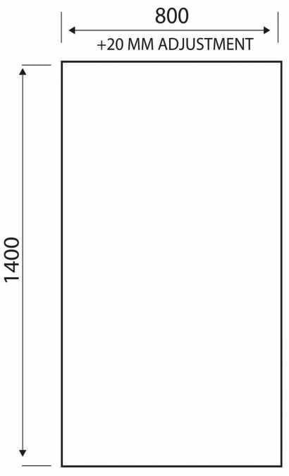 Radius Edged Bath Shower Screen