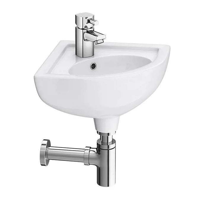 RAK Compact Corner Basin 1 Tap Hole