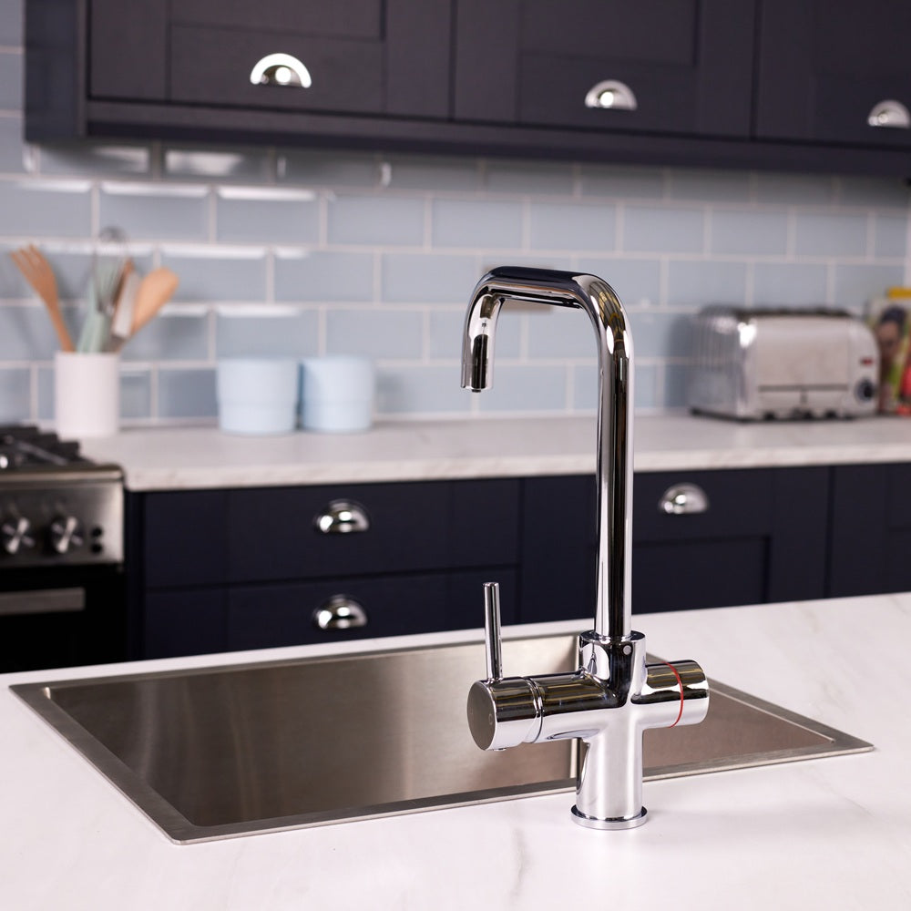 Impromta | Biometric Fingerprint 3-in-1 Kitchen Tap Kit | Square Neck | Chrome