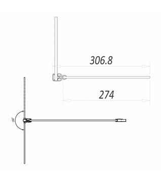 Flipper Panel Clear Glass Chrome Profile