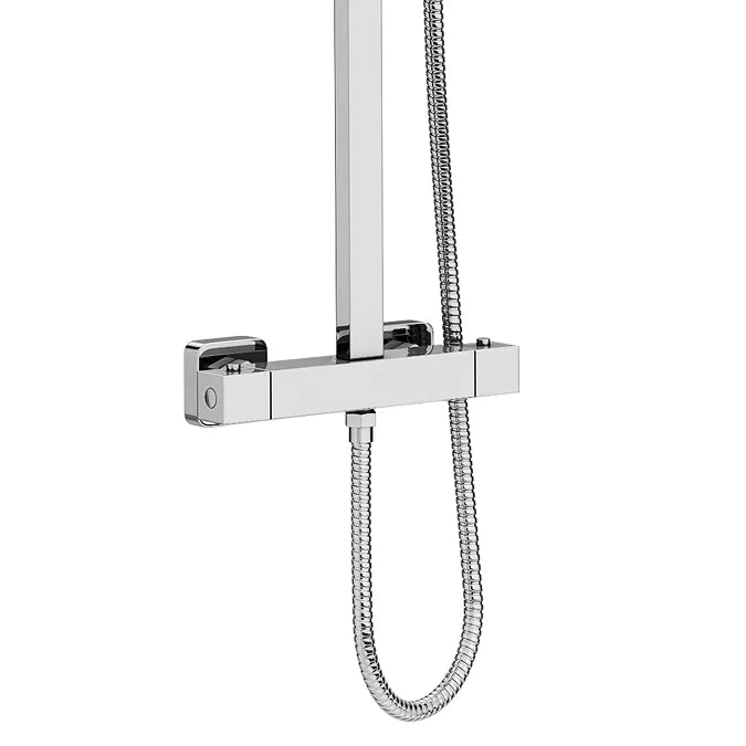 Elliott Square Dual Head Rigid Riser Shower
