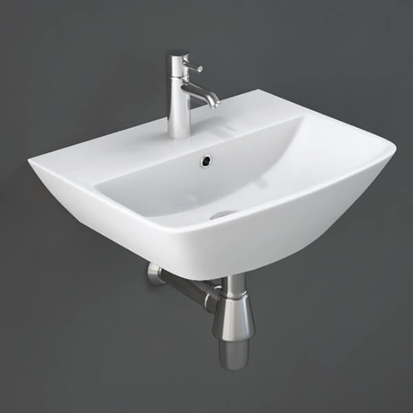 RAK Summit 1 Tap Hole White Wall Hung Hand Basin 400mm - SM0701AWHA