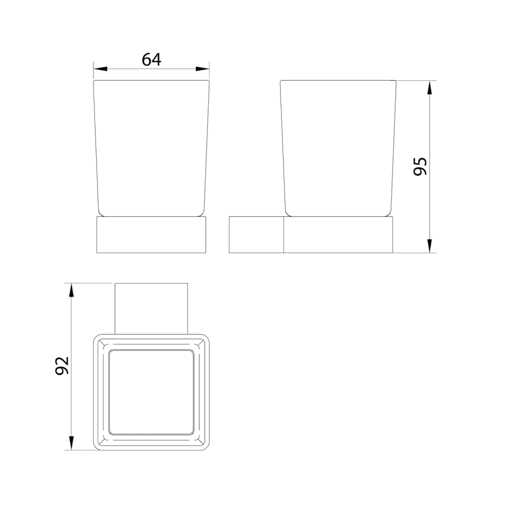 Manza Tumbler Holder Brushed Bronze