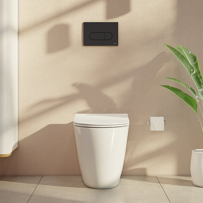 VitrA Loop Round Dual Flush Plate - Matt Black - 740-2211
