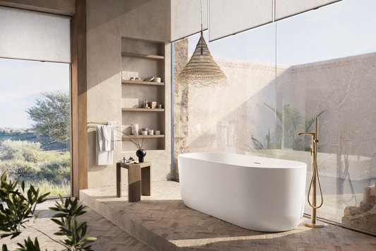 Garden Of Eden Matt White Oval Bath