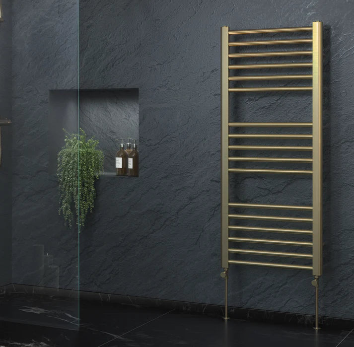 Brushed Brass 1600 x 400mm Towel Radiator Ladder Rail Bathroom