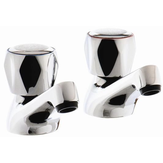 Bathroom BATH taps Pair Chrome Brand New