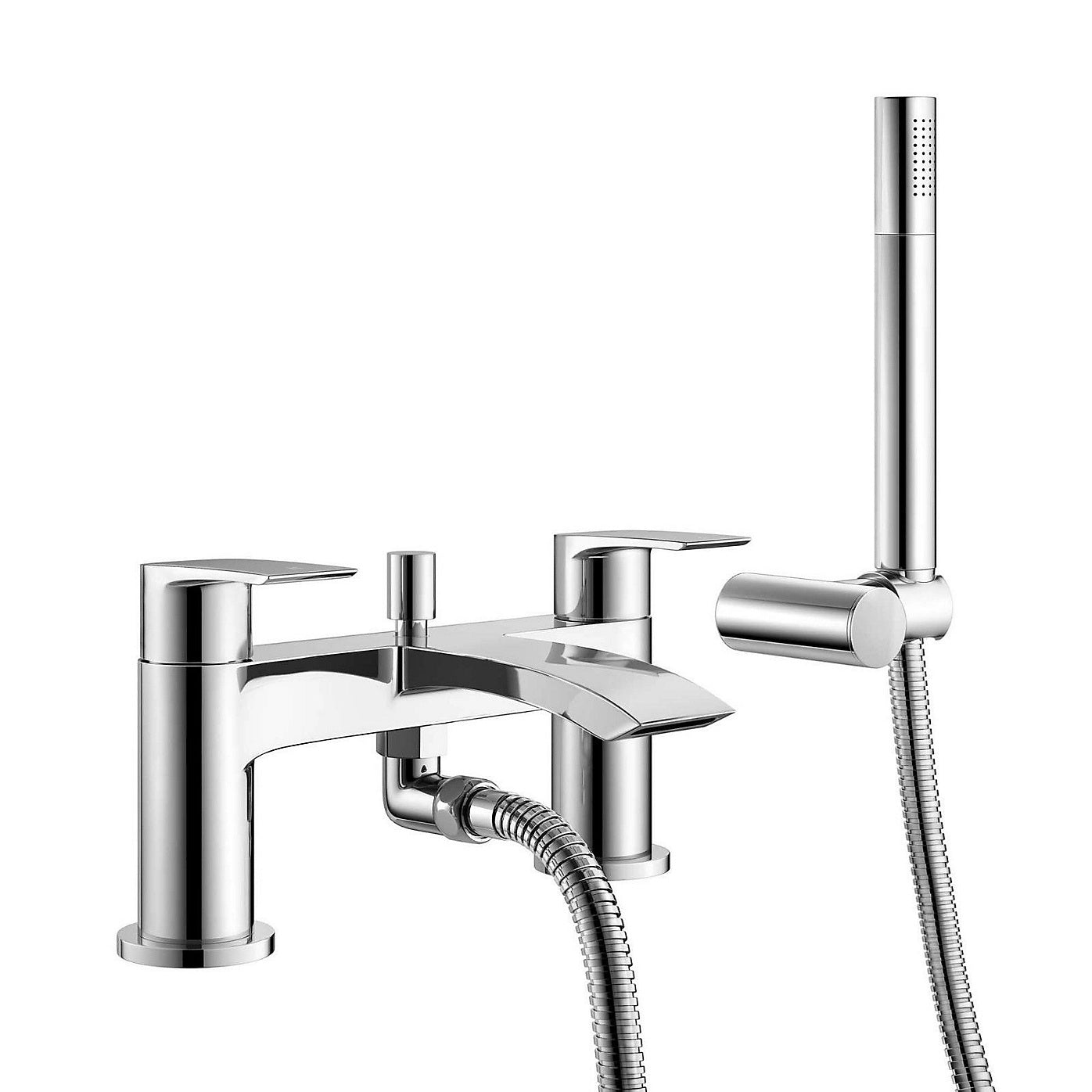 Chrome Sleek Basin and Bath Shower Mixer Tap Pack