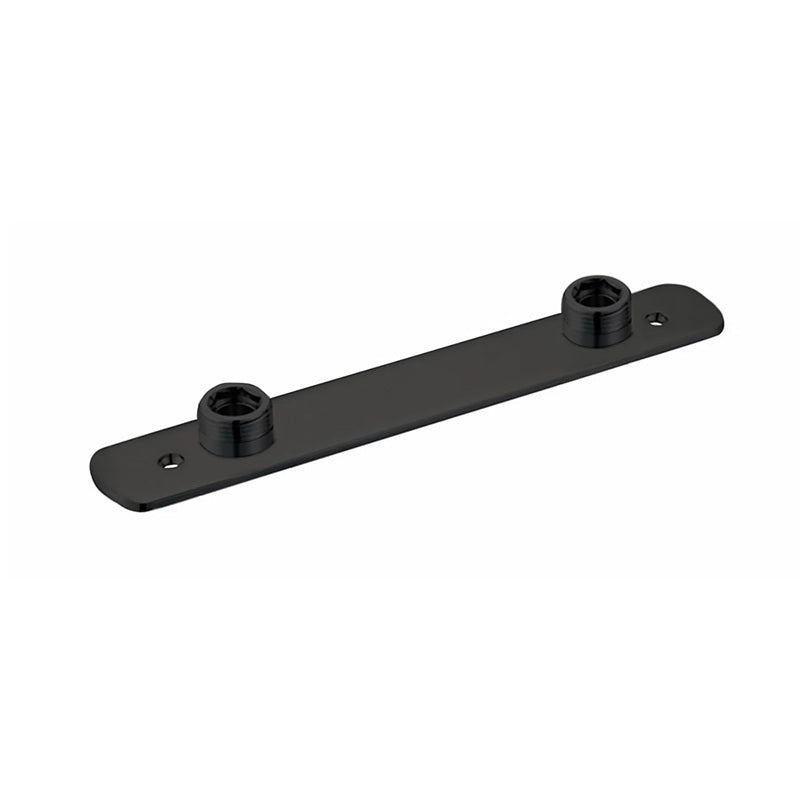 Exposed Shower Fixing Bracket Back Plate - Matt Black Finish