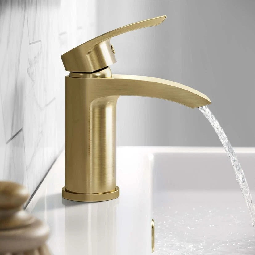 Belantia Brushed Brass Mono Basin Mixer incl Pop-Up Waste