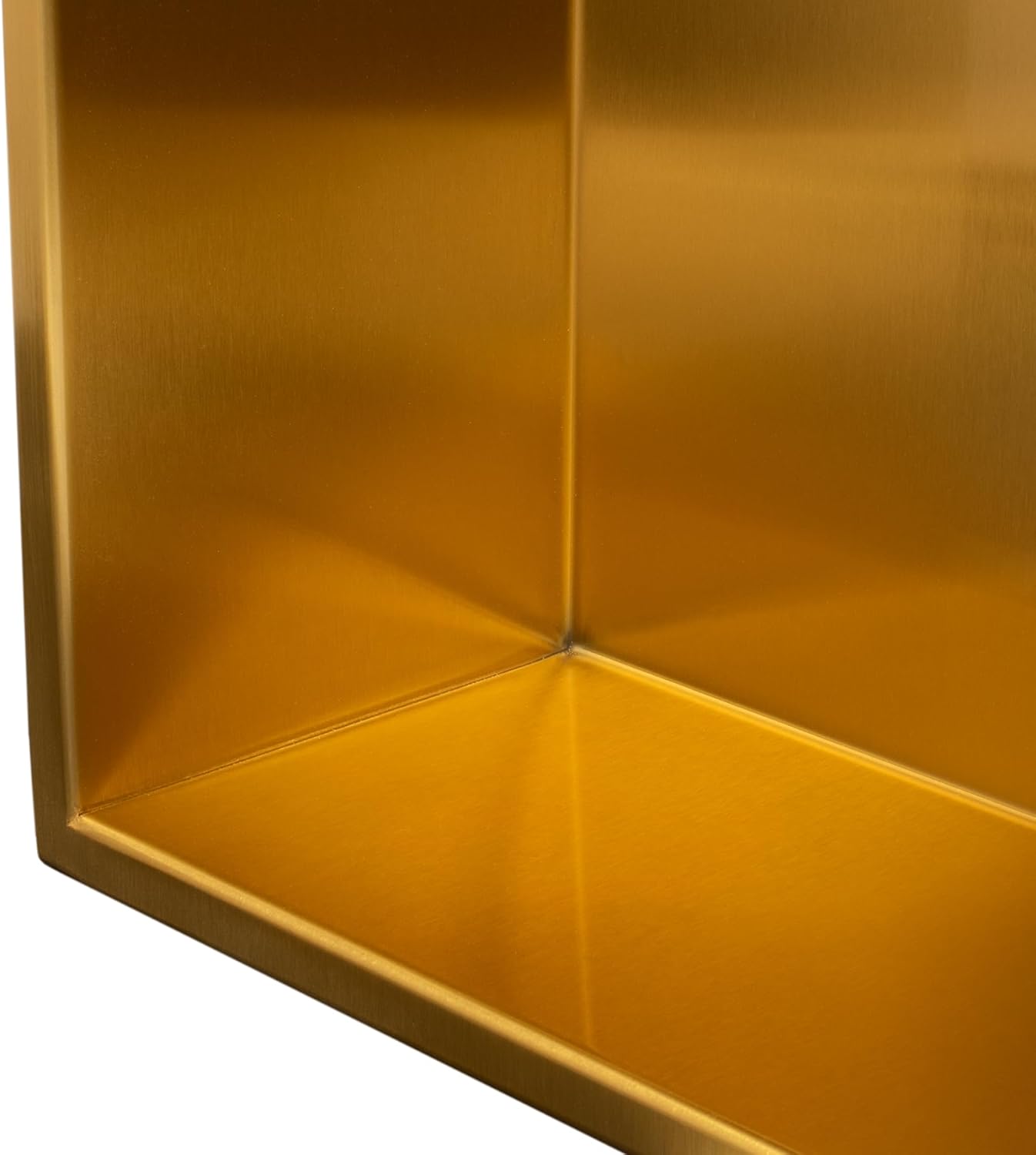 Brushed Brass Recess Shower Niche - 300x300x100mm