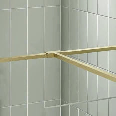 S8 Brass Joining Piece Join for 2 Panels - Brushed Brass