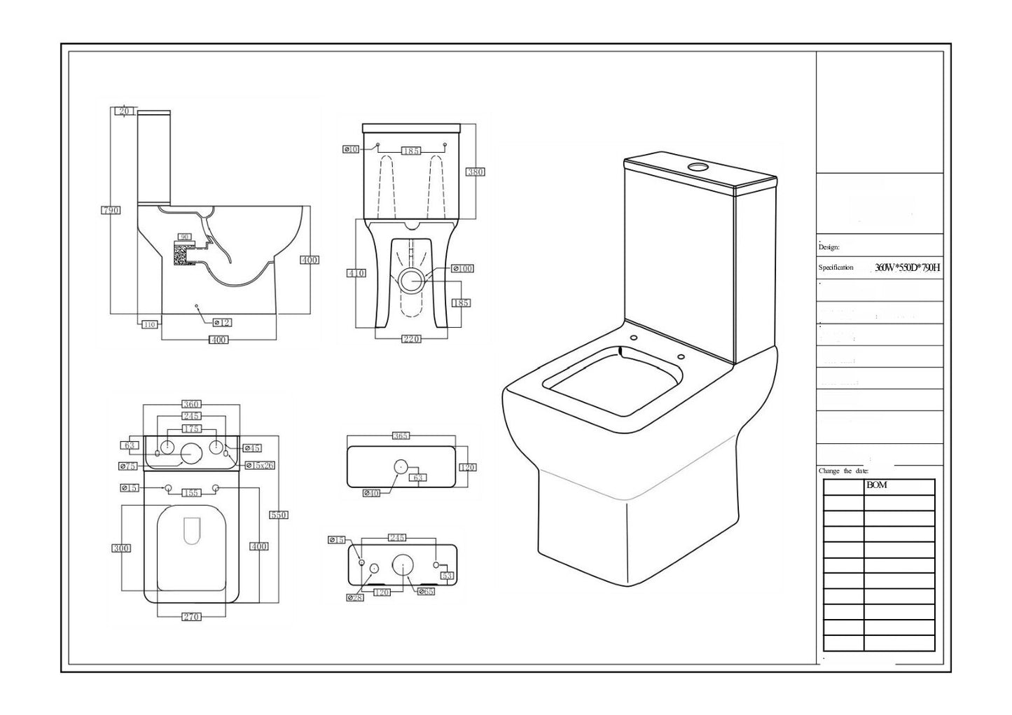 Choices 550 Open Back Pan and Seat