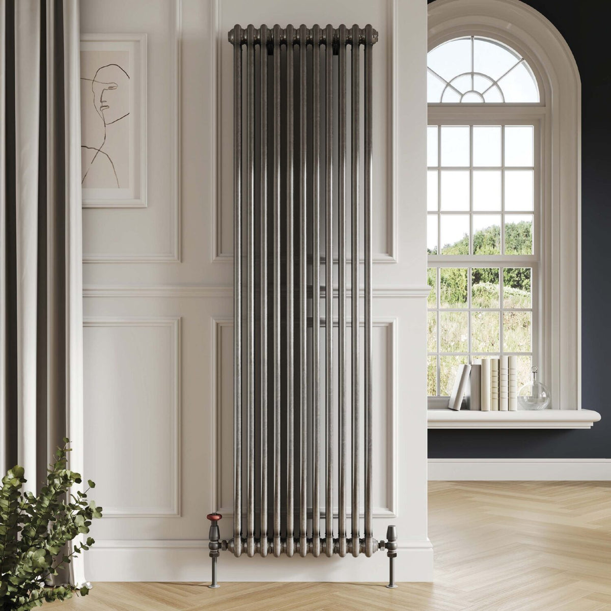 Vertical 2 Column Designer Radiator – 1800 X 506 - Raw Metal