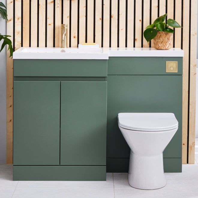Kingdom 1100 Sage Green Bathroom Furniture Set