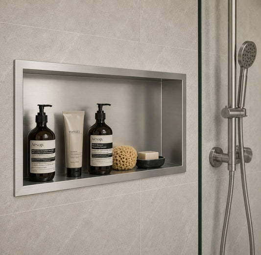 Stainless Steel Inset Shower Niche 300 x 600mm