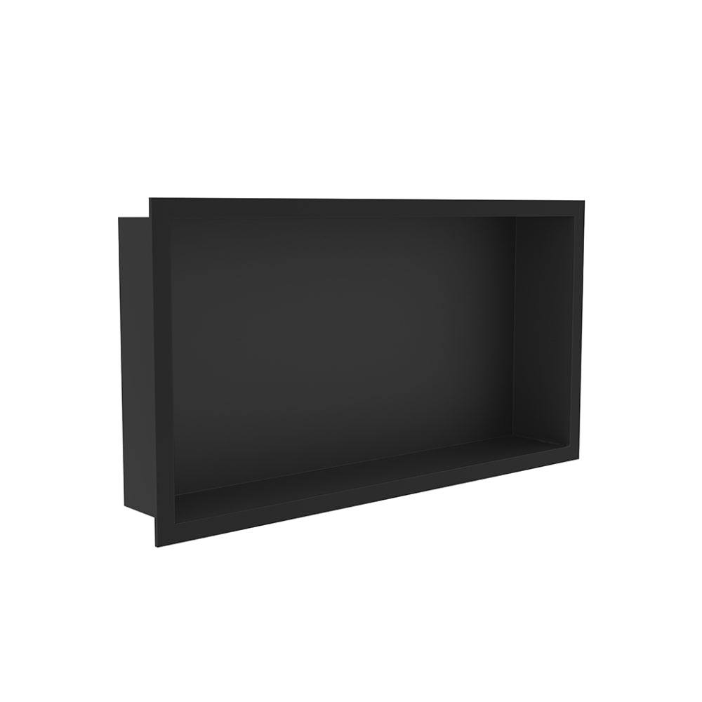Matt Black Inset Shower Niche 300 x 600mm